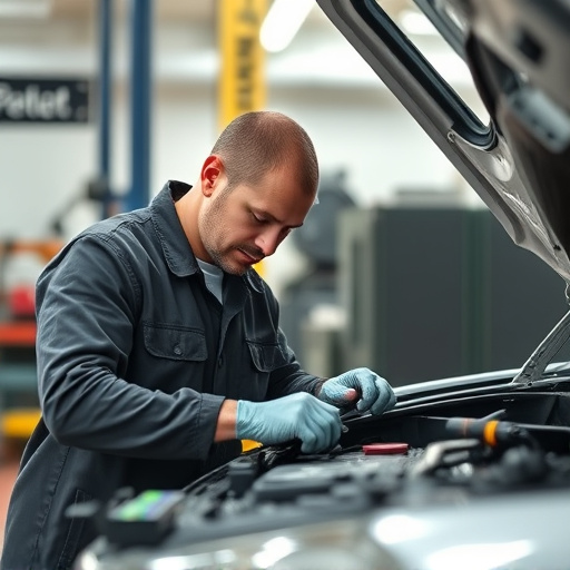 auto technician working