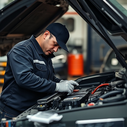 auto technician working