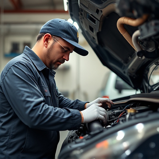 auto technician working