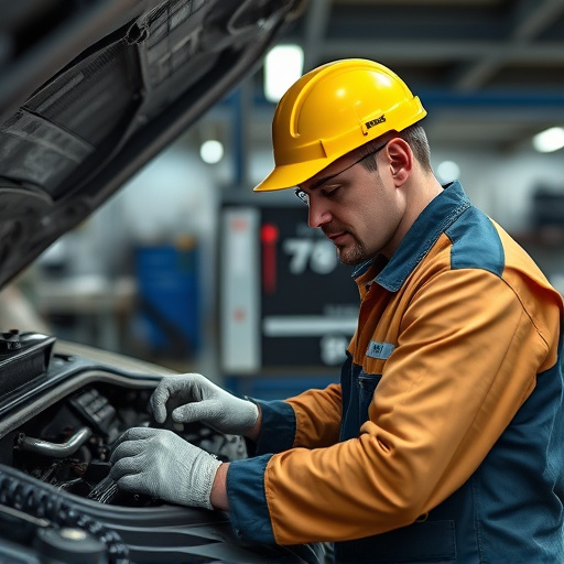 auto technician working