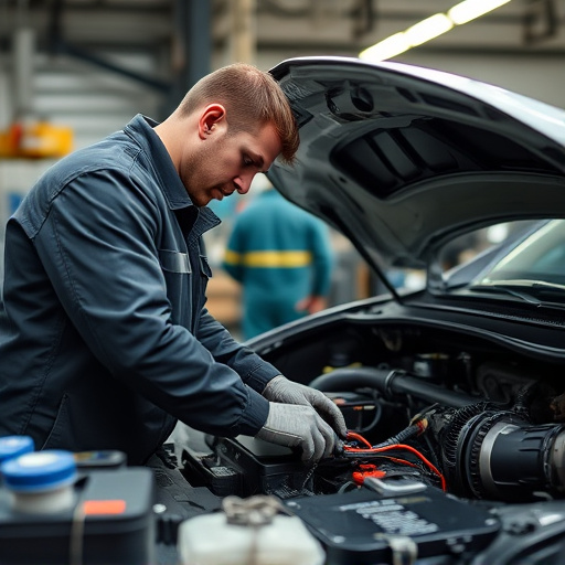 auto technician working