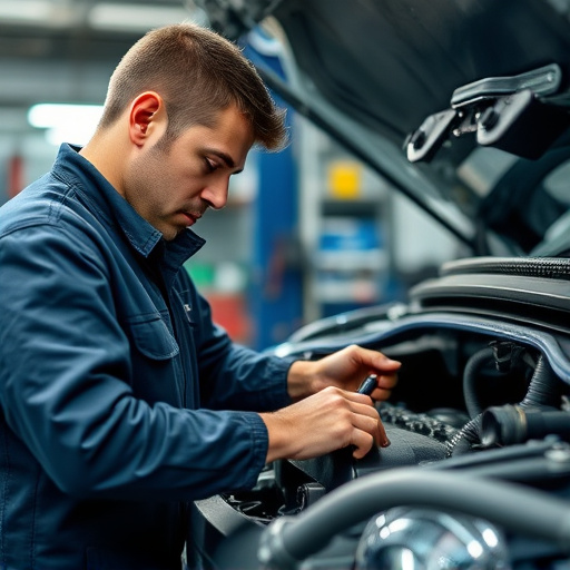 auto technician working