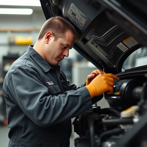 auto technician working