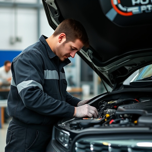 auto technician working