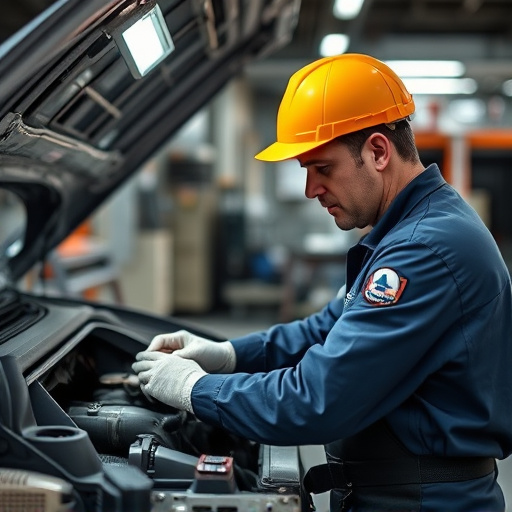 auto technician working