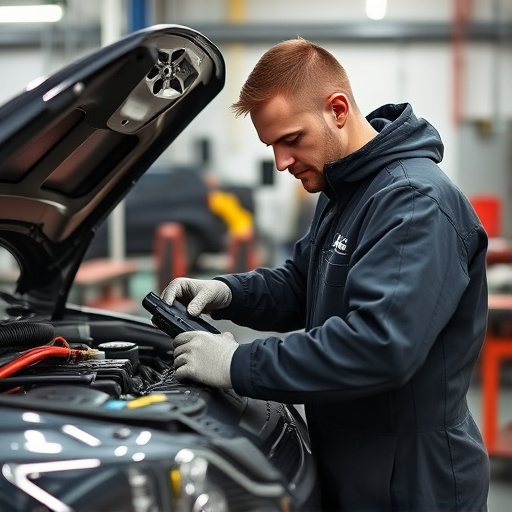 auto technician working