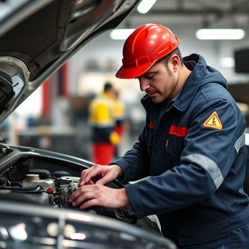 auto technician working