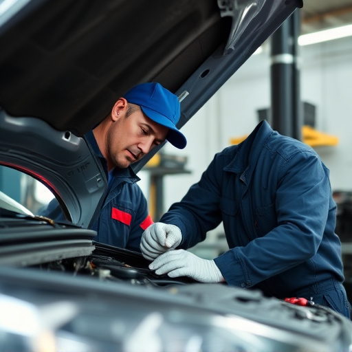 auto technician working