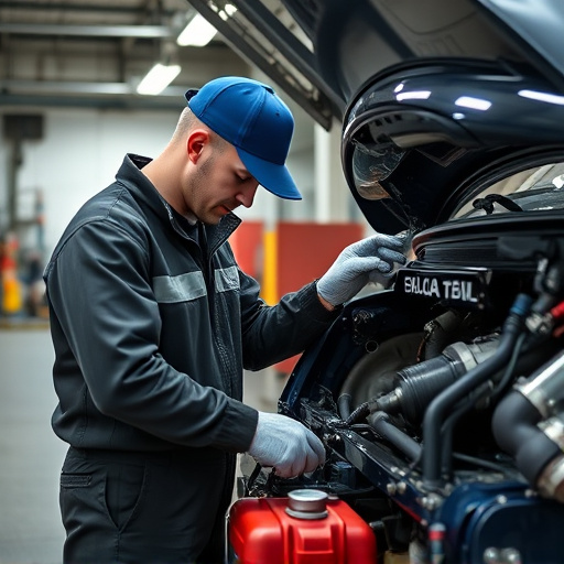 auto technician working