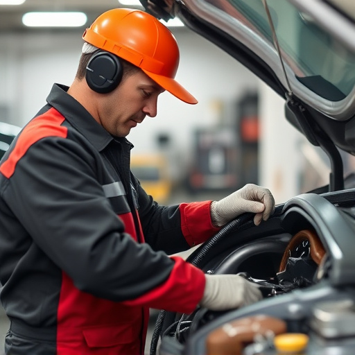 auto technician working