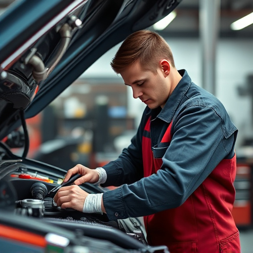 auto technician working