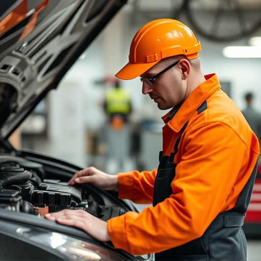auto technician working
