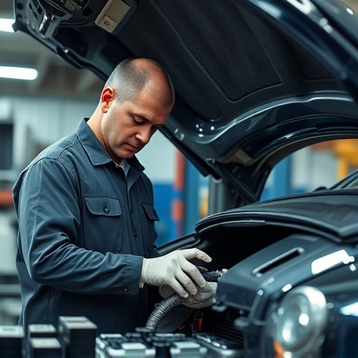 auto technician working