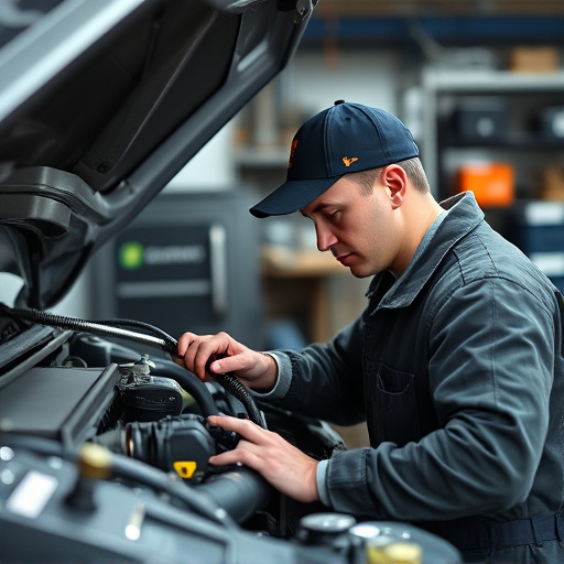 auto technician working