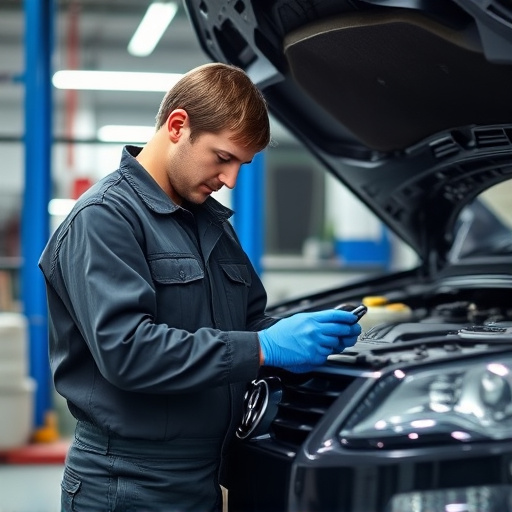 auto technician working