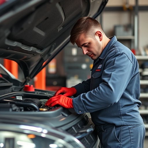 auto technician working