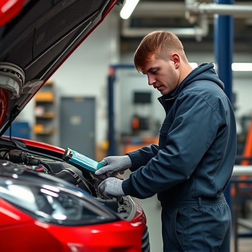 auto technician working