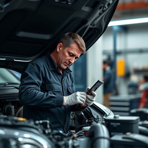 auto technician working