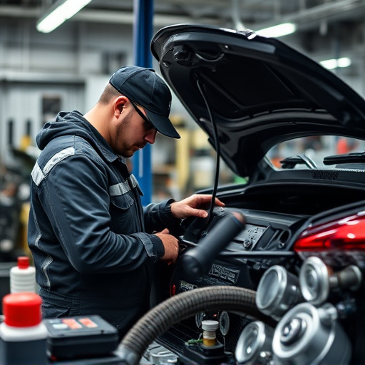 auto technician working