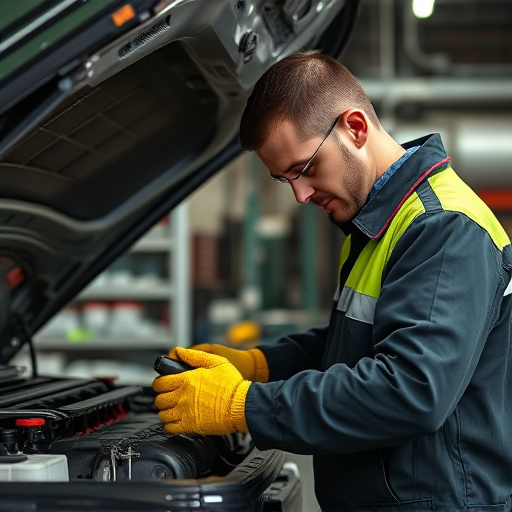 auto technician working