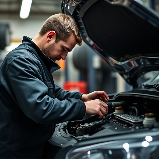 auto technician working