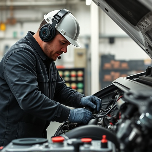 auto technician working