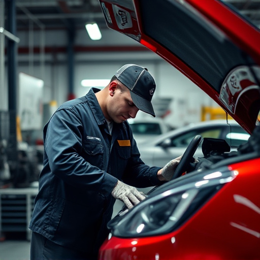 auto technician working