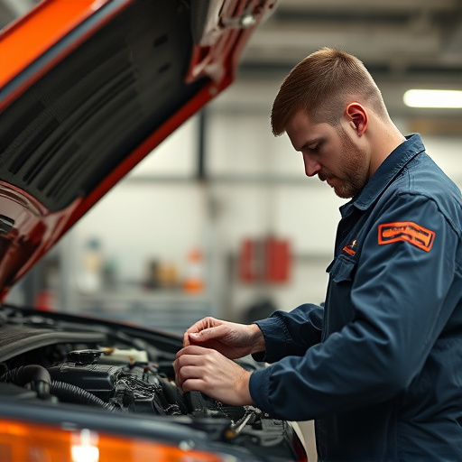 auto technician working