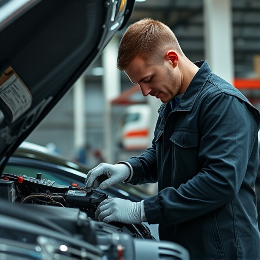 auto technician working