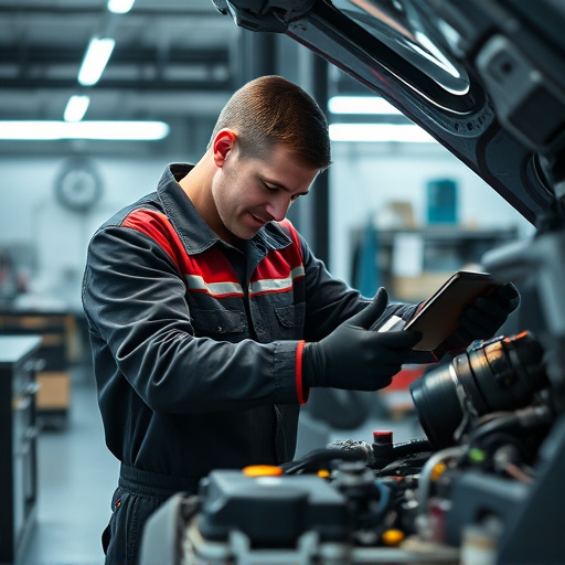 auto technician working