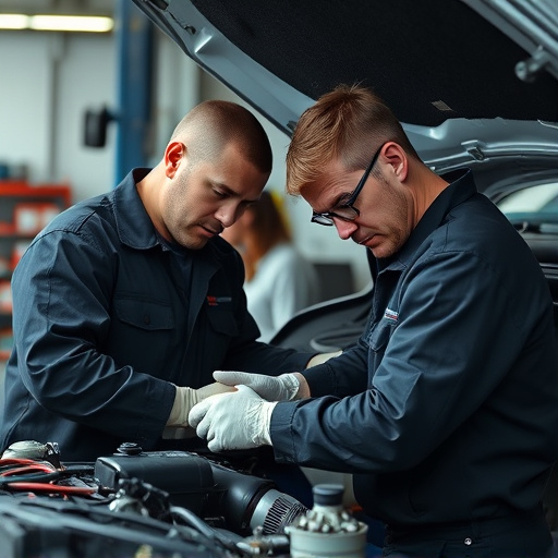 auto technician working