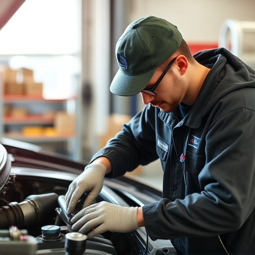 auto technician working