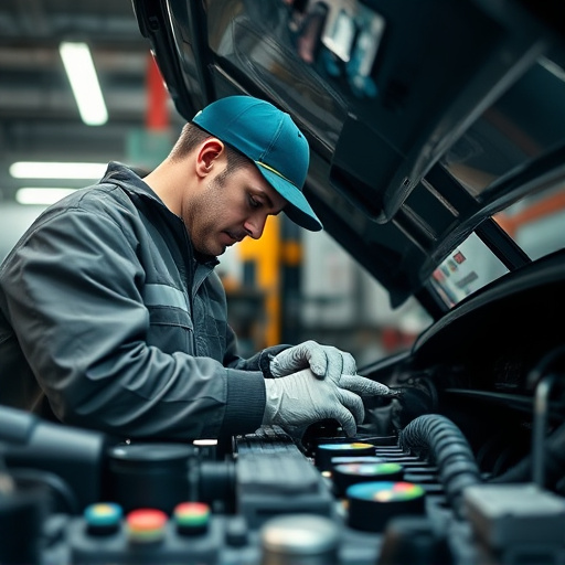 auto technician working
