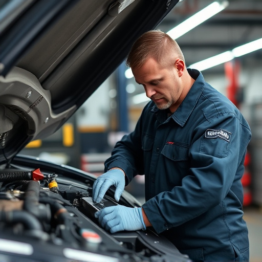 auto technician working