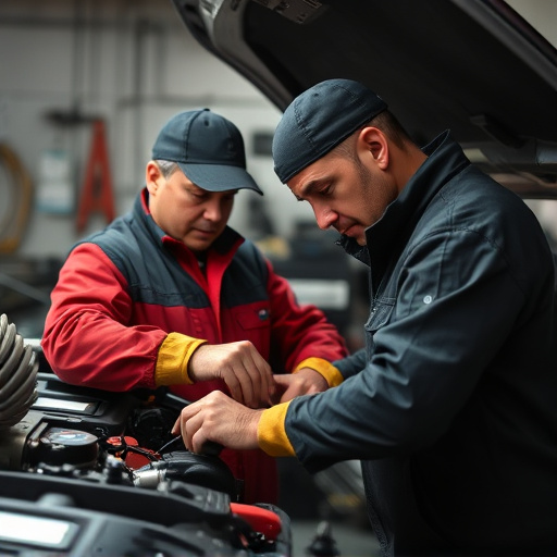 auto technician working
