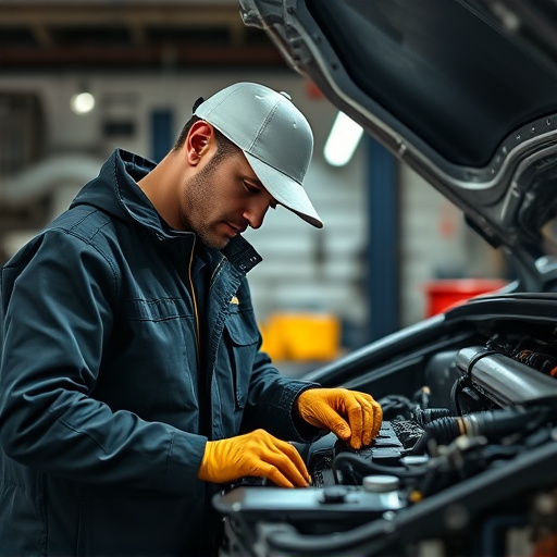 auto technician working