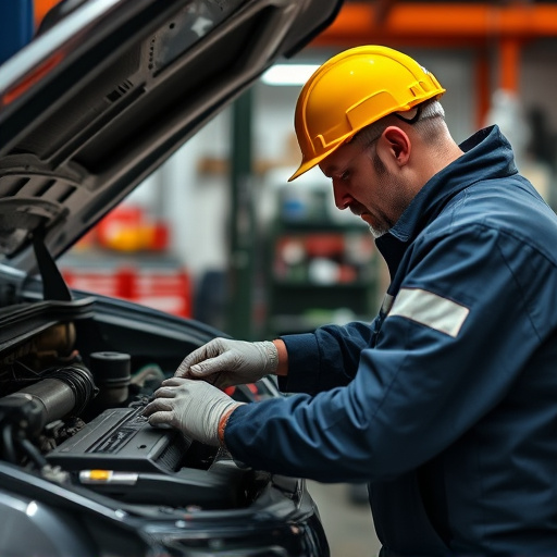 auto technician working