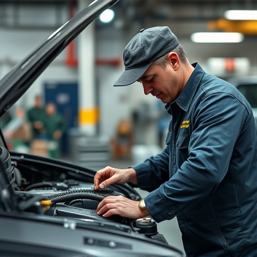 auto technician working