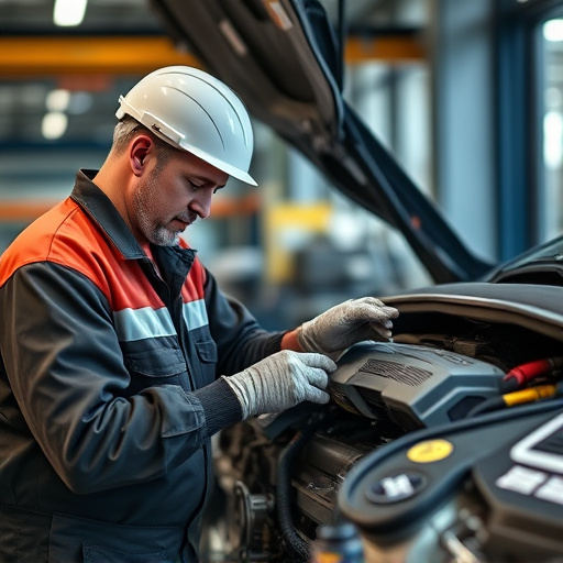 auto technician working