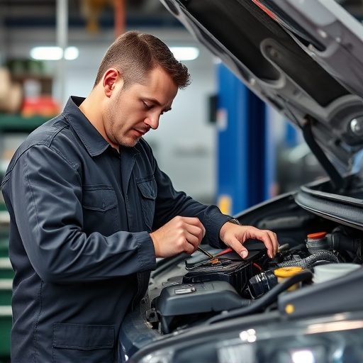 auto technician working