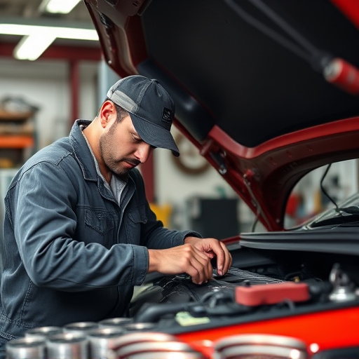 auto technician working