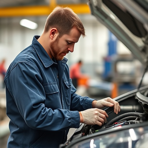auto technician working