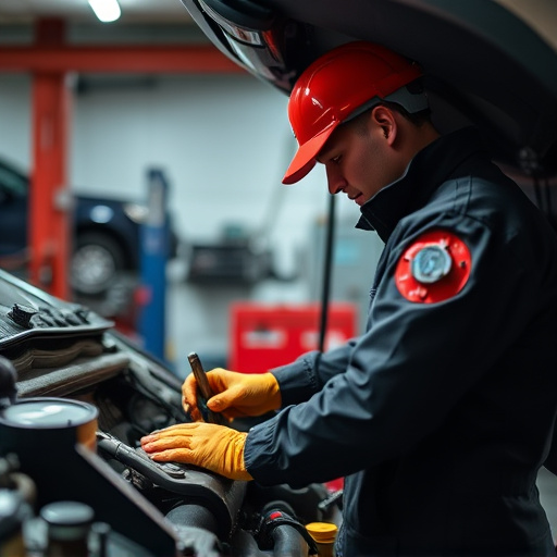 auto technician working