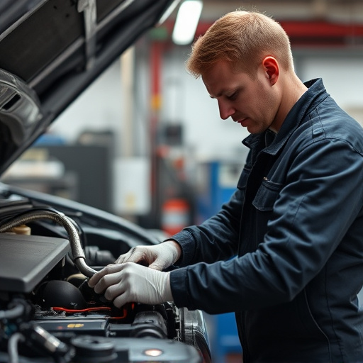 auto technician working