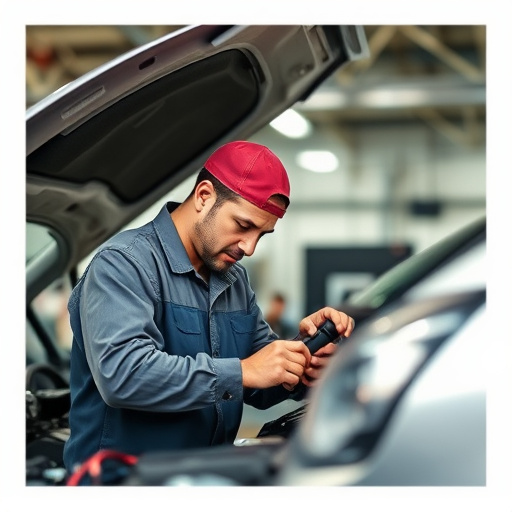 auto technician working