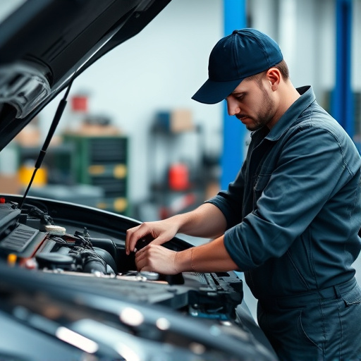 auto technician working