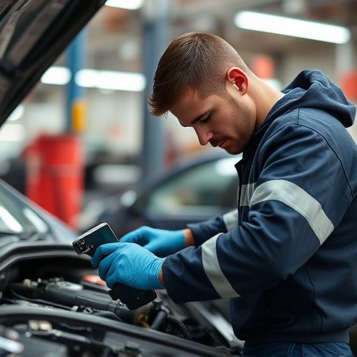 auto technician working