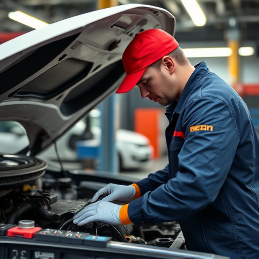 auto technician working