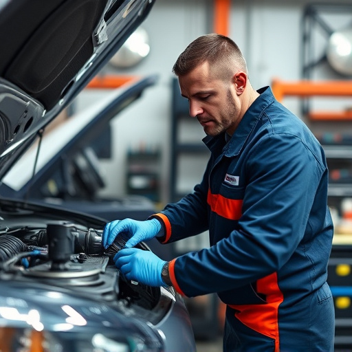 auto technician working
