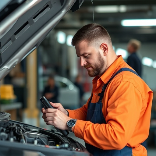 auto technician working